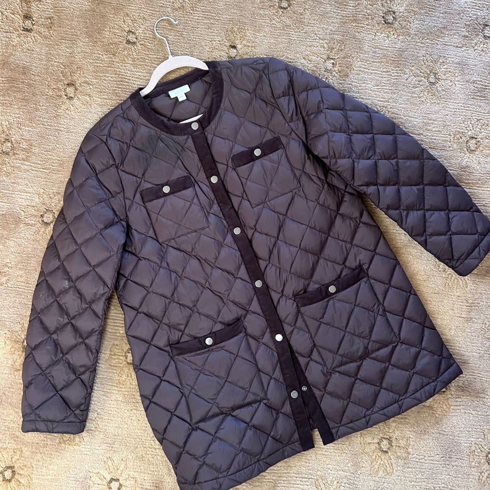 GUC J Jill Packable Down Puffer Jacket in Brown